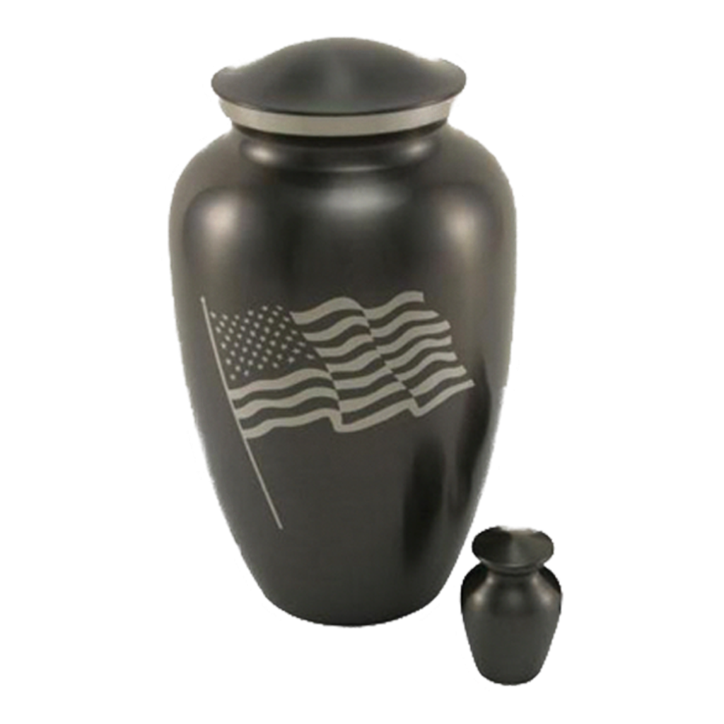 Classic Embossed American Flag Urn