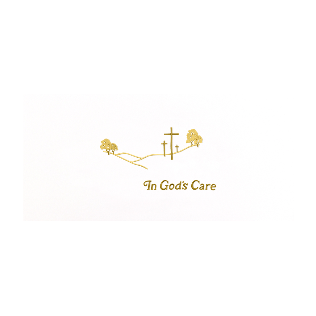 In God's Care - Panel - White Gold