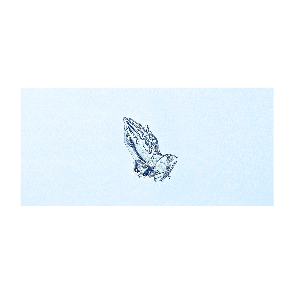 Praying Hands - Panel - Blue